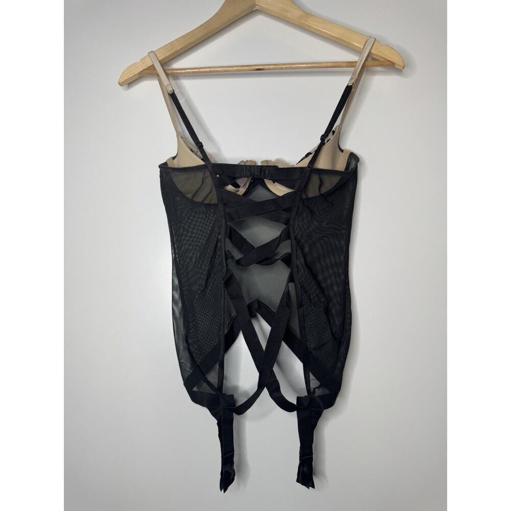 Victorias Secret Vintage 2003 Strappy Bustier / Nightie Garter Lingerie 36B lace - Picture 4 of 5